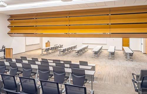 classroom with partition