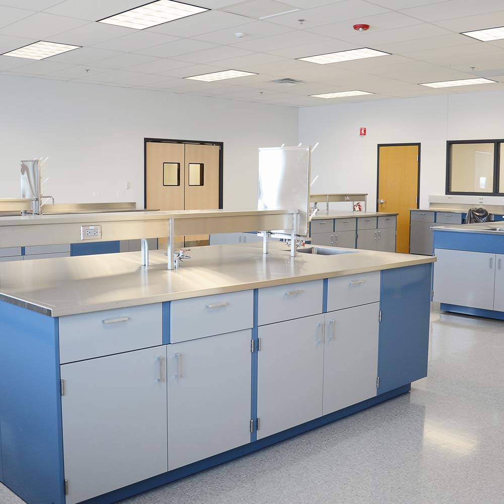 work spaces in a laboratory